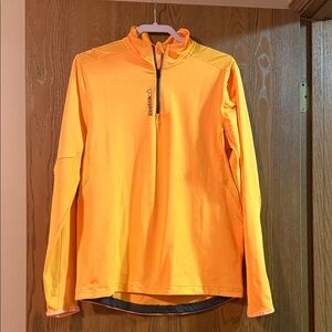 Reebok Men's Bright Orange Half-Zip Performance Pullover